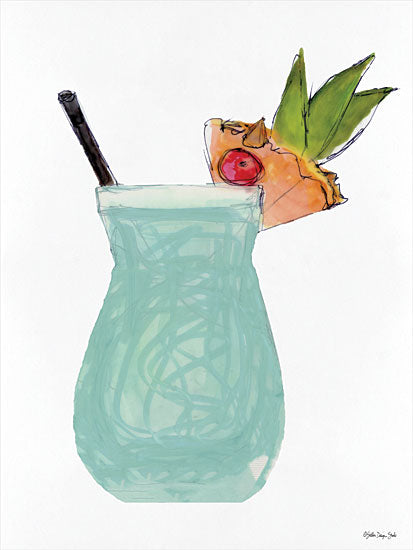 Stellar Design Studio SDS358 - SDS358 - Pina Colada - 12x16 Pina Colada, Cocktail, Cherry, Pineapple Wedge from Penny Lane