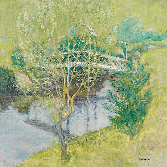 Stellar Design Studio SDS619 - SDS619 - John Henry Twachtman - The White Bridge - 12x12 John Henry Twachtman, The White Bridge, Trees, Impressionism, Trees, Water from Penny Lane