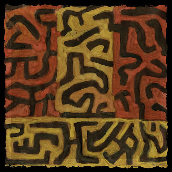 Stellar Design Studio SDS827 - SDS827 - Kuba 1 - 12x12 Abstract, Decoration, Gold, Bronze, Kuba Kingdom from Penny Lane