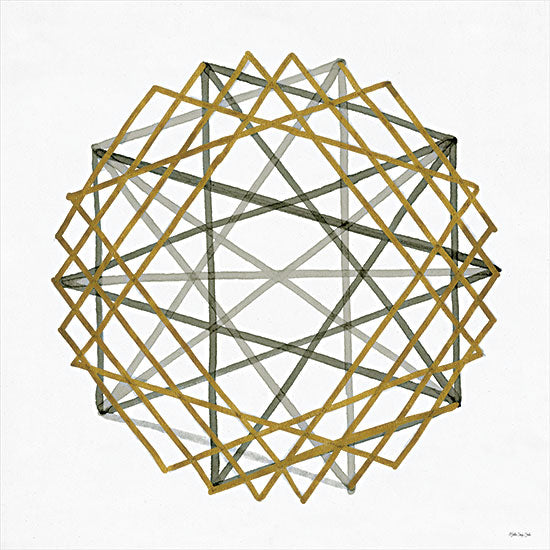 Stellar Design Studio SDS840 - SDS840 - Convergent 2 - 12x12 Abstract, Geometric Shapes, Gold, Contemporary from Penny Lane