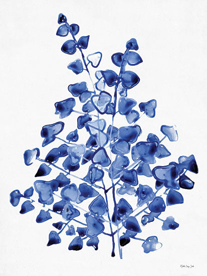 Stellar Design Studio SDS895 - SDS895 - Navy Foliage 2 - 12x16 Navy Foliage, Leaves, Blue & White from Penny Lane