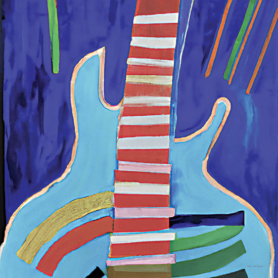 Seven Trees Design ST1040 - ST1040 - Colorful Guitar - 12x12 Abstract, Guitar, Electric Guitar, Music, Musical Instrument from Penny Lane