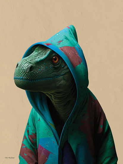 Seven Trees Design ST1051 - ST1051 - Hoodie Dino II - 12x16 Whimsical, Dinosaur, Hoodie, Children from Penny Lane