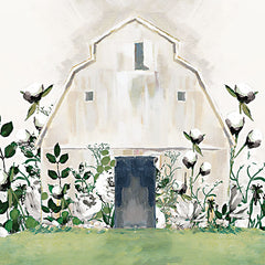 WL139 - White Floral Barn - 12x12