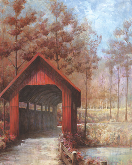 White Ladder WL186 - WL186 - Covered Bridge  - 12x16 Landscape, Bridge, Covered Bridge, Forest, Trees, Path from Penny Lane