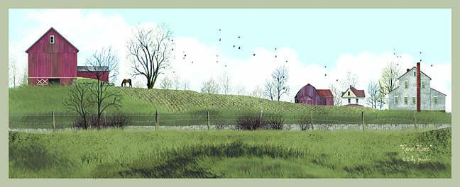 Billy Jacobs BJ137A - Rural Route - Farm, Barn, House, Field from Penny Lane Publishing