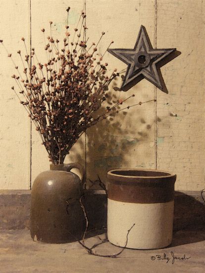 Billy Jacobs BJ172 - Crocks and Star Crocks, Barn Star, Berries, Antiques, Still Life from Penny Lane