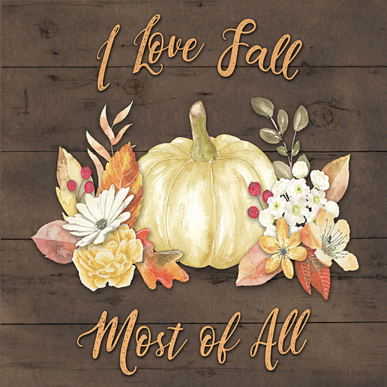 Bluebird Barn BLUE360 - BLUE360 - Pale Pumpkin Floral - 12x12 Autumn, Pumpkins, Flowers, Greenery, Signs from Penny Lane