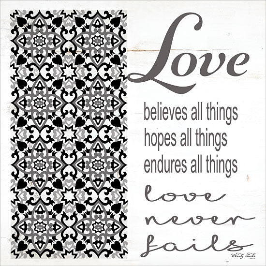 Cindy Jacobs CIN1191 - Love Never Fails Love, Love Never Fails, Black & White, Tiles from Penny Lane