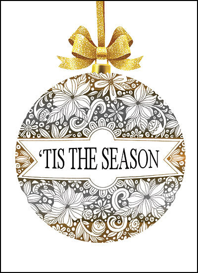 Cindy Jacobs CIN1306 - 'Tis the Season Ornament Silver and Gold, Ornaments, Holidays, Tis the Season from Penny Lane