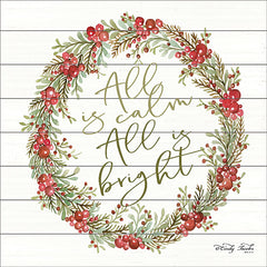 CIN1632 - All is Calm Berry Wreath - 12x12