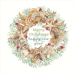 CIN1913 - Coastal Wreath Merry Christmas - 12x12