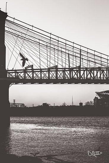 Donnie Quillen DQ137 - Suspension Bridge II Suspension Bridge, Cincinnati, Ohio, Bridge, Photography, Birds, Urban from Penny Lane