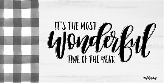 Imperfect Dust DUST267 - DUST267 - It's the Most Wonderful Time   - 16x12 Holidays, Most Wonderful Time of the Year, Christmas, Gingham, Calligraphy from Penny Lane