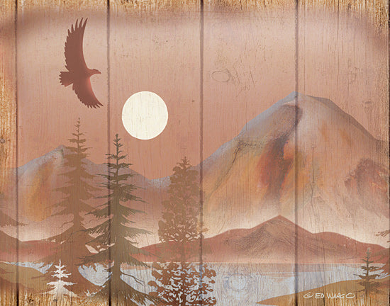 Ed Wargo ED409 - ED409 - Full Moon I - 16x12 Moon, Eagle, Mountains, Trees, Landscape from Penny Lane