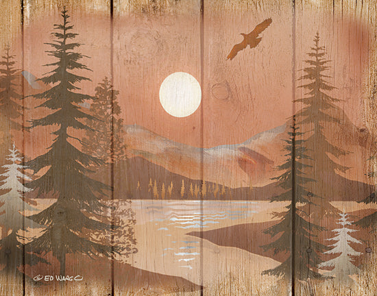 Ed Wargo ED410 - ED410 - Full Moon II - 16x12 Moon, Eagle, Mountains, Trees, Landscape from Penny Lane