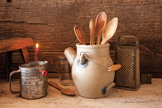 Irvin Hoover HOO119 - HOO119 - Grandma's Kitchen Tools - 18x12 Kitchen, Crock, Utensils, Grater, Primitive, Rustic, Still Life from Penny Lane