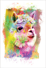 JGS175 - Rainbow Llama II - 12x18