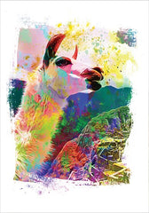 JGS179 - Funky Rainbow Llama II - 12x18