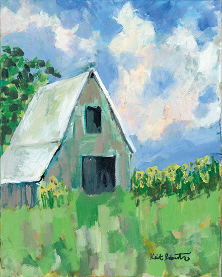 Kait Roberts KR197 - June Fields Barn, Farm, Abstract, Field from Penny Lane