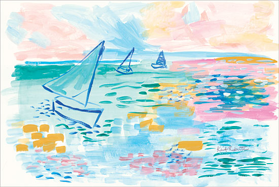 Kait Roberts KR224 - KR224 - Drift Away    - 18x12 Sailboats, Coastal, Nautical, Ocean, Abstract from Penny Lane