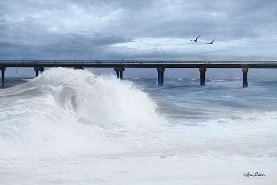 Lori Deiter LD1508 - Blue Wave - 18x12 Ocean, Surf, Waves, Pier, Birds, Coastal from Penny Lane