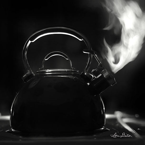 Lori Deiter LD1631 - Tea Time II - 12x12 Tea, Tea Kettle, Kitchen, Black & White from Penny Lane