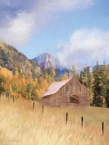 Lori Deiter LD1818 - LD1818 - San Juan Hunting Cabin - 12x16 Barn, Mountains, Landscape, Trees from Penny Lane