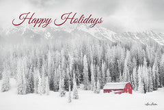LD1837 - Rocky Mountains Snow Storm with Barn  - 18x12