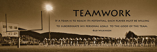 Lori Deiter LD246 - Teamwork - Teamwork, Football, Sports, Quote, Encouraging, Sepia from Penny Lane Publishing