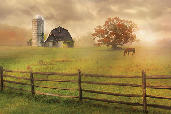 Lori Deiter LD560 - Graze On  Horse, Grazing, Farm, Barn, Sunrise from Penny Lane