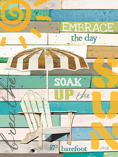 Marla Rae MA1056 - Soak Up the Sun - Sun, Adirondack Chair, Umbrella, Wood Planks from Penny Lane Publishing