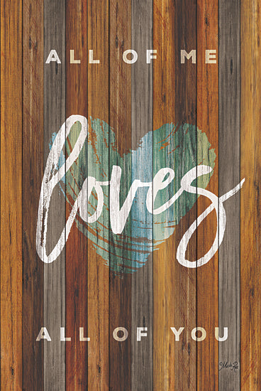 Marla Rae MA2418GP - All of Me - Heart, Love, Typography, Wood Planks from Penny Lane Publishing