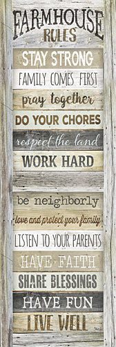 Marla Rae MA2522 - Farmhouse Rules - Inspirational, Wood Planks, Farmhouse, Rules from Penny Lane Publishing