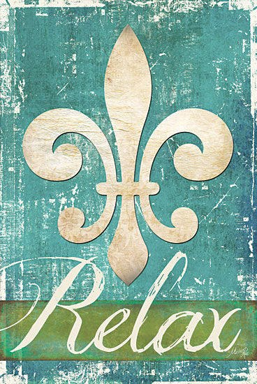 Marla Rae MA399 - Relax I - Relax, Fleur di Lis, Blue, Green from Penny Lane Publishing