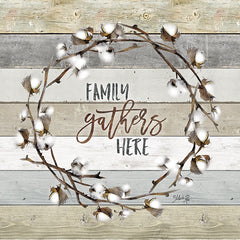 MAZ5022 - Family Gathers Here Cotton Wreath - 12x12