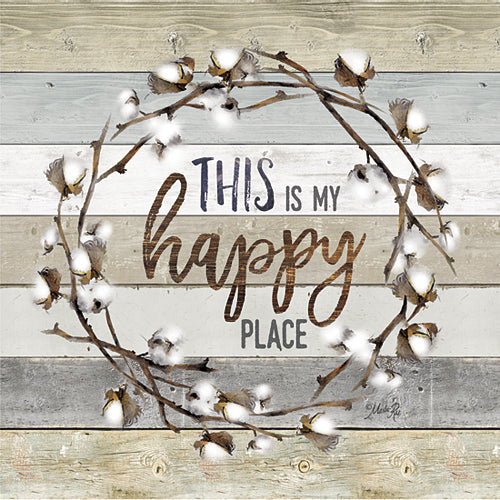 Marla Rae MAZ5023GP - This is My Happy Place Cotton Wreath - Wreath, Cotton, Happy from Penny Lane Publishing