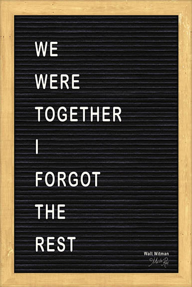 Marla Rae MAZ5095 - We Were Together Felt Board - Inspirational, Felt Board, Typography from Penny Lane Publishing