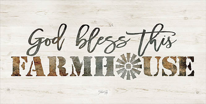 Marla Rae MAZ5108GP - God Bless This Farmhouse  - Farm, God, Bless, Inspirational, Signs, Rust from Penny Lane Publishing