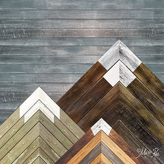 MAZ5176 - Wood Inlay Mountains II - 12x12