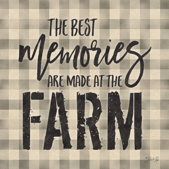 Marla Rae MAZ5346 - Best Memories Farm, Plaid, Brown and White, Memories, Calligraphy, Signs from Penny Lane