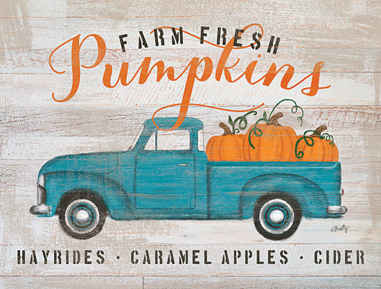 Misty Michelle MMD370 - MMD370 - Blue Truck Pumpkin Patch     - 16x12 Pumpkins, Truck, Autumn, Farm, Advertisement from Penny Lane