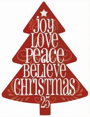 MMD384TREE - Joy, Love, Peace - 14x18