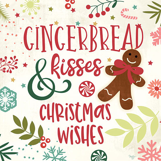 Mollie B. MOL1929 - Gingerbread Kisses - 12x12 Holidays, Whimsical, Greenery, Gingerbread Men, Candy from Penny Lane