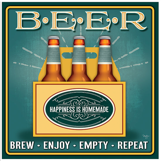Mollie B. MOL1983 - MOL1983 - Happiness is Homemade Beer - 12x12 Signs, Beer, Homebrew, Retro from Penny Lane