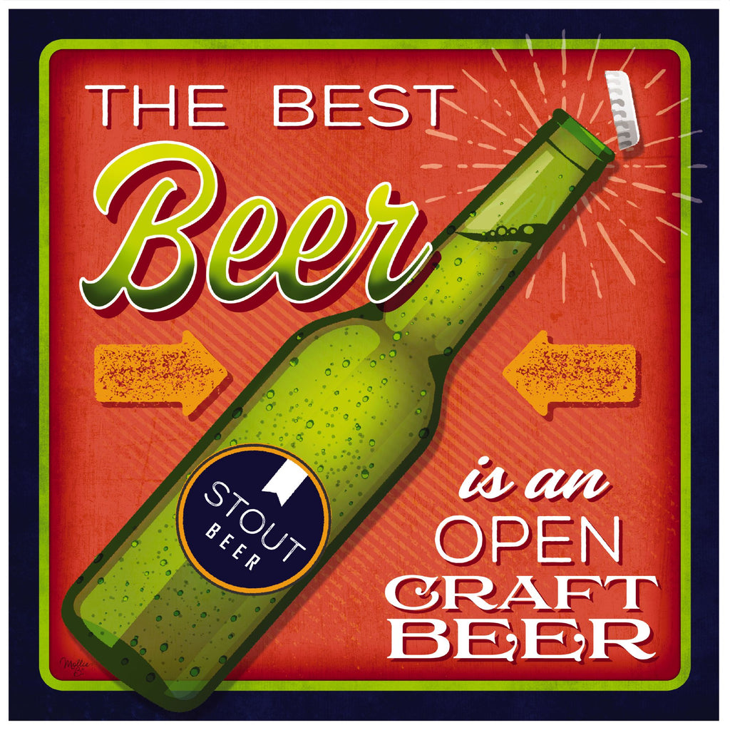 Mollie B. MOL1984 - MOL1984 - Open Beer - 12x12 Signs, Humorous, Retro, Beer from Penny Lane