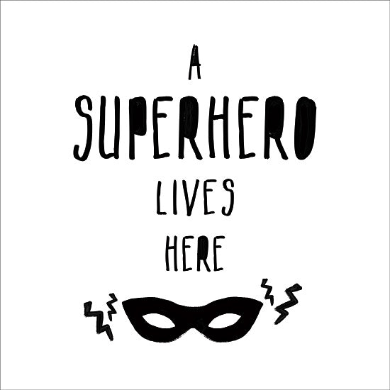 Masey St. Studios MS140 - MS140 - A Superhero Lives Here - 12x12 A Superhero Lives Here, Superhero, Kid's Art, Children from Penny Lane