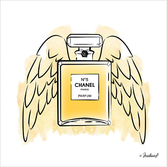 Martina Pavlova PAV175 - Perfume Angel - 12x12 Perfume, Perfume Bottle, No. 5 Chanel, French, Angel Wings from Penny Lane