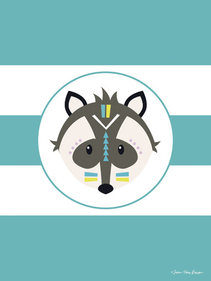 Seven Trees Design ST144 - Tribal Raccoon - Indian, Raccoon, Babies from Penny Lane Publishing