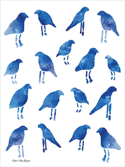 Seven Trees Design ST504 - Bleu Birds - 12x16 Birds, Blue Birds from Penny Lane